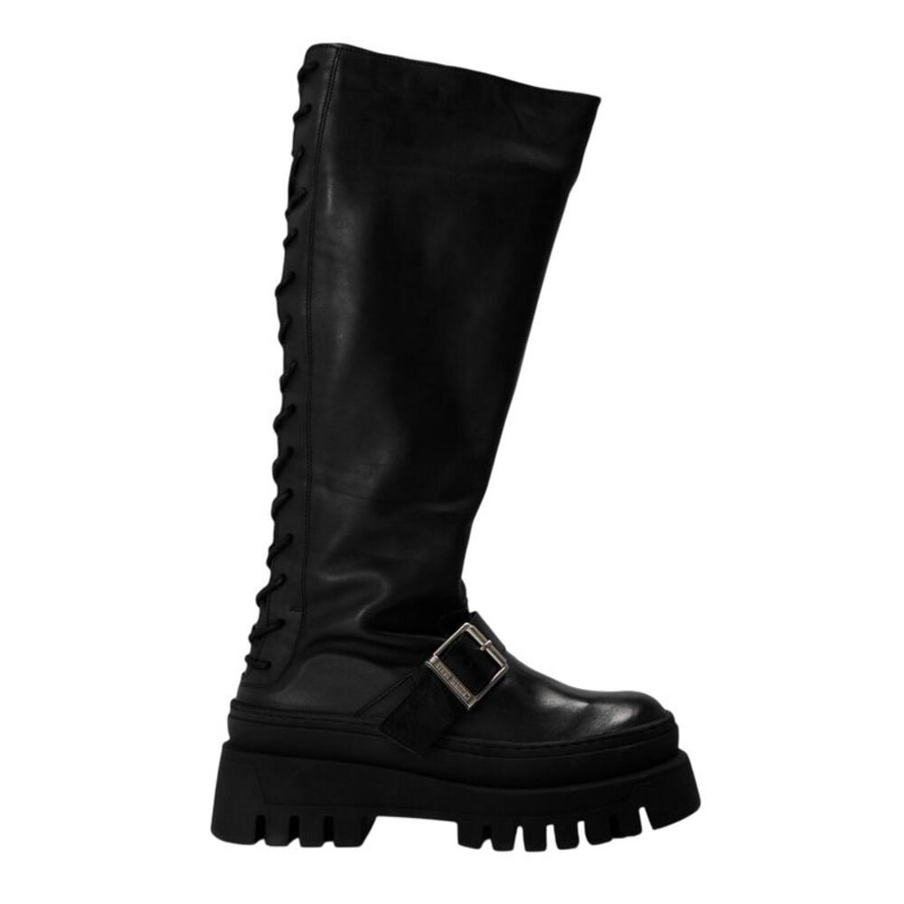 Steve Madden Womens/Ladies Chez Leather Knee-High Boots / Black